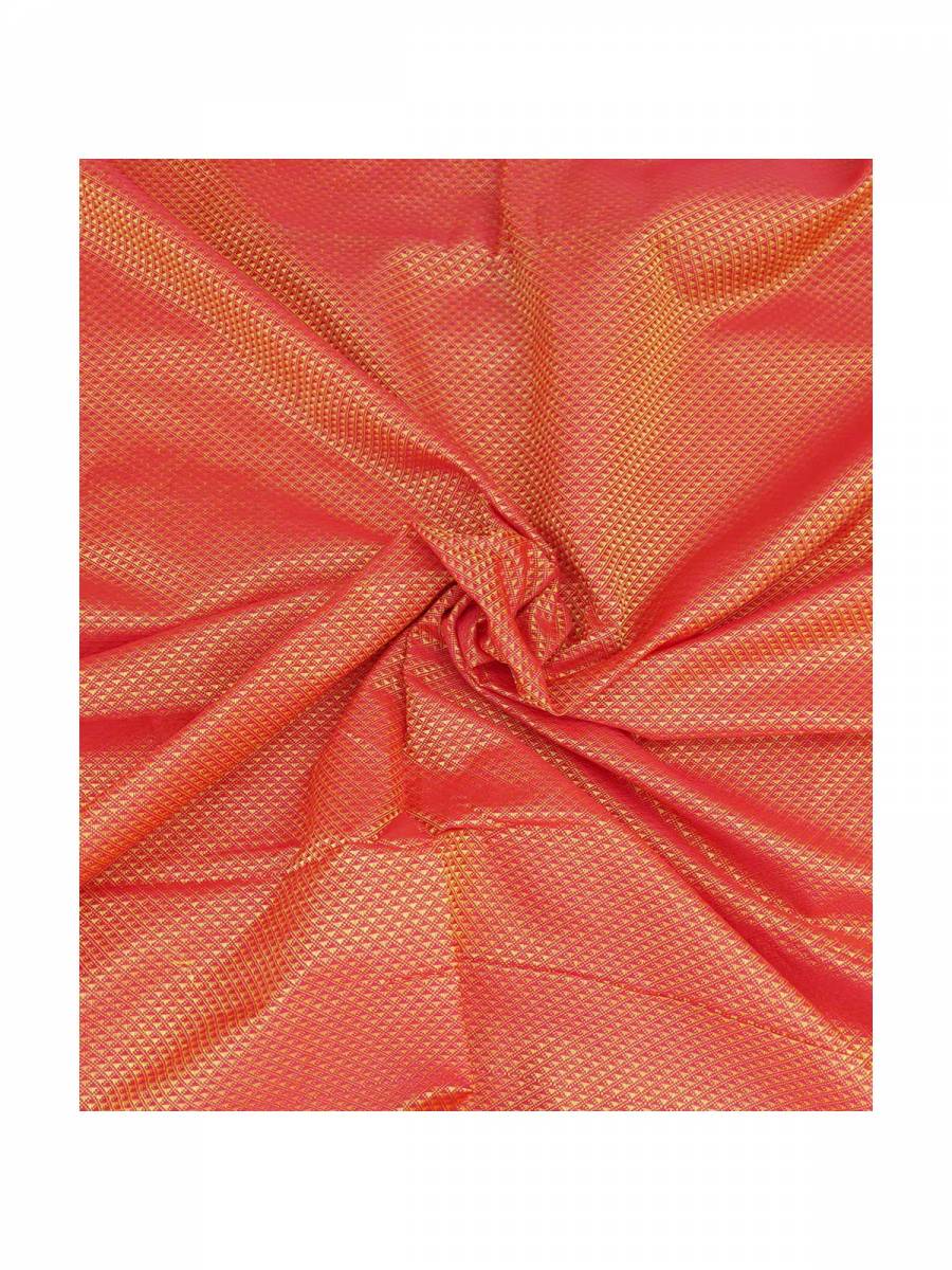 Khana / Khunn Blouse Piece - Orange with Golden blend Khana / Khunn Blouse Piece - Orange with Golden blend