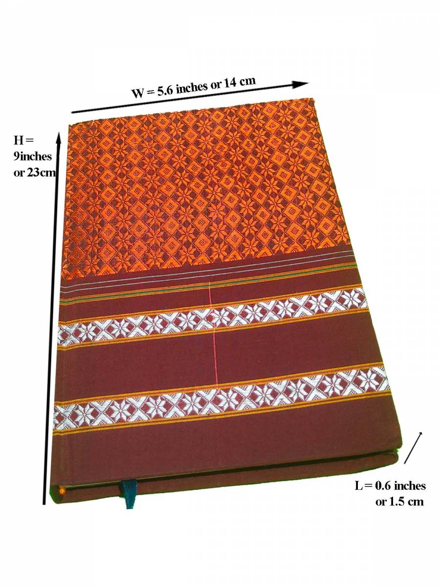 Khana Handloom Diaries - A5 Size - Orange Khana Handloom Diaries - A5 Size - Orange