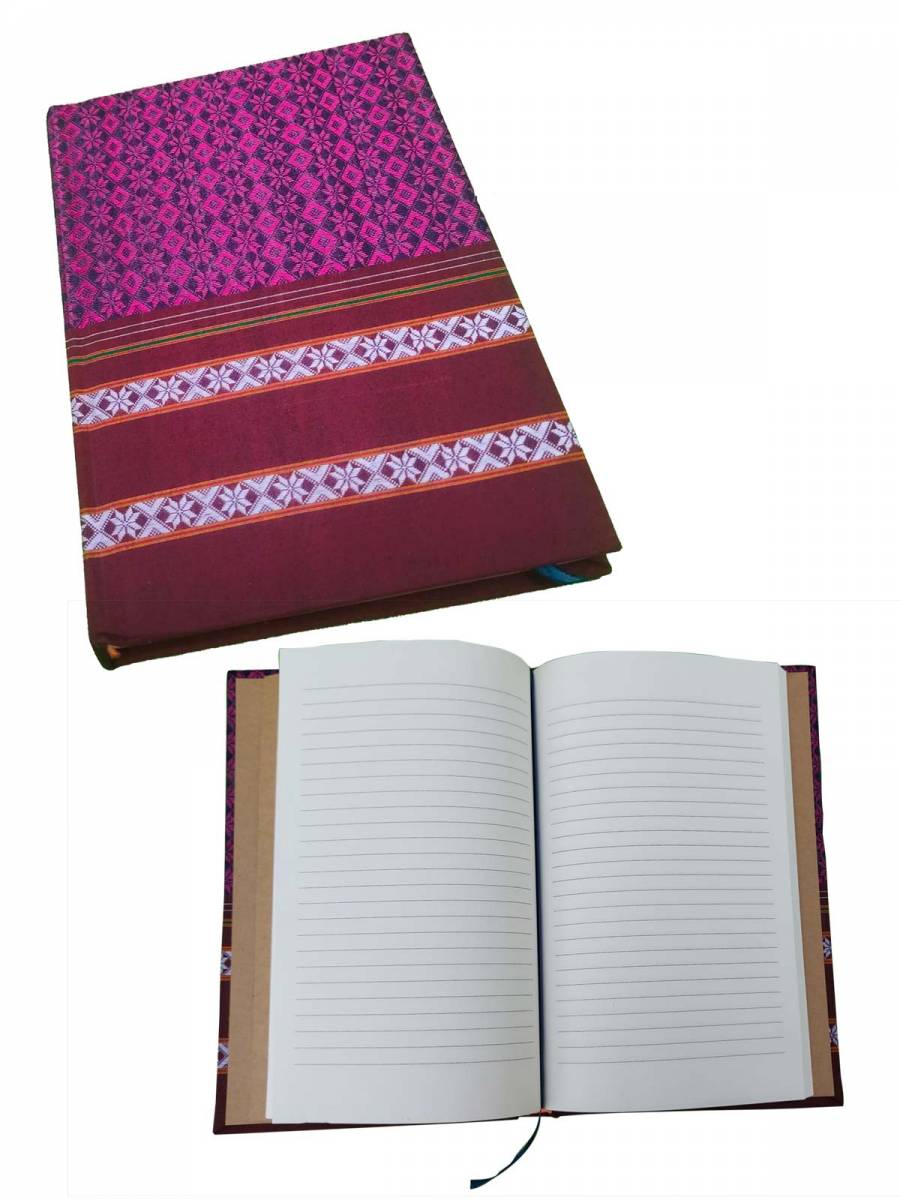 Khana Handloom Diaries - A5 Size - Pink Khana Handloom Diaries - A5 Size - Pink