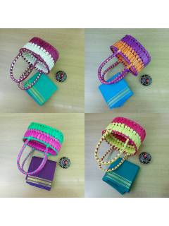 Festive Gift - Thamboolam - Basket Set - Combo 1 - Pack of 4 - Assorted color

