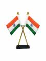 National Flag | Khadi Cotton Tiranga | 7.5cm x 5cm | Cross Table Flag