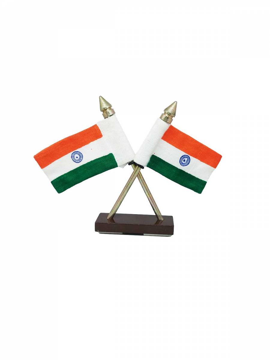 National Flag | Khadi Cotton Tiranga | 6cm x 4cm | Small cross Table Flag | Car dashboard Flag
National Flag | Khadi Cotton Tiranga | 6cm x 4cm | Small cross Table Flag | Car dashboard Flag