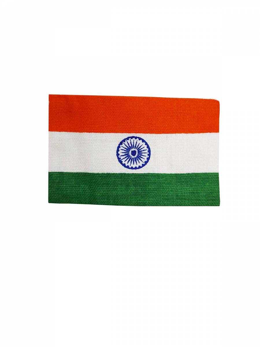 National Flag | Khadi Cotton Tiranga | 7.5cm x 5cm | Cross Table Flag
