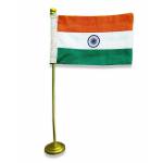 The Indian National Flag | Khadi Cotton Tiranga | 6 inch x 4 inch - Table Flag | BIS - IS1 approved