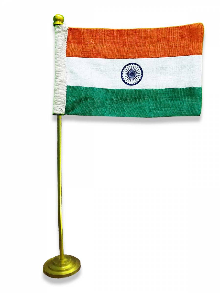 The Indian National Flag | Khadi Cotton Tiranga | 6 inch x 4 inch - Table Flag | BIS - IS1 approved The Indian National Flag | Khadi Cotton Tiranga | 6 inch x 4 inch - Table Flag | BIS - IS1 approved