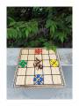 Game - Wooden Chowka Bara & Small Pawns - 11 inch Game - Wooden Chowka Bara & Small Pawns - 11 inch