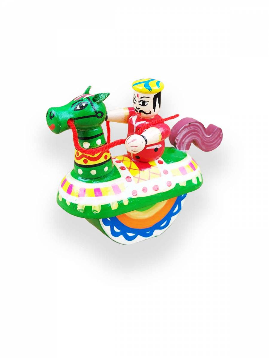 Toy - Miniature Wooden Rocking Horse Procession Couple Doll
 Toy - Miniature Wooden Rocking Horse Procession Couple Doll