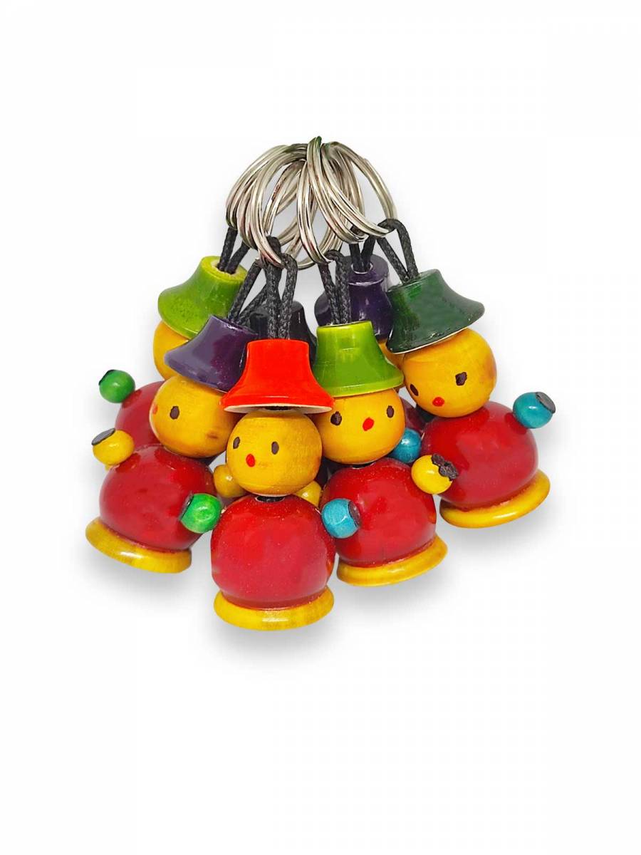 Keychain - Cap Bird - Set of 10 - Assorted Color Keychain - Cap Bird - Set of 10 - Assorted Color