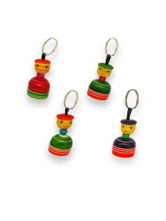 Keychain - Flat Cap Joker - Set of 10 - Assorted Color