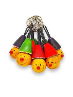 Keychain - Smiley Joker - Set of 10 - Assorted Color Keychain - Smiley Joker - Set of 10 - Assorted Color