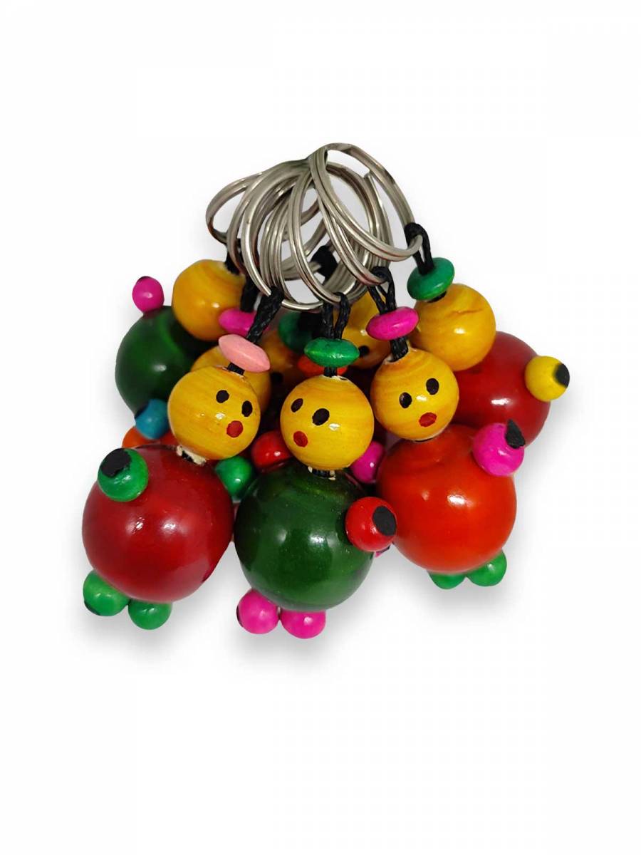 Keychain - Round Duck - Set of 10 - Assorted Color Keychain - Round Duck - Set of 10 - Assorted Color