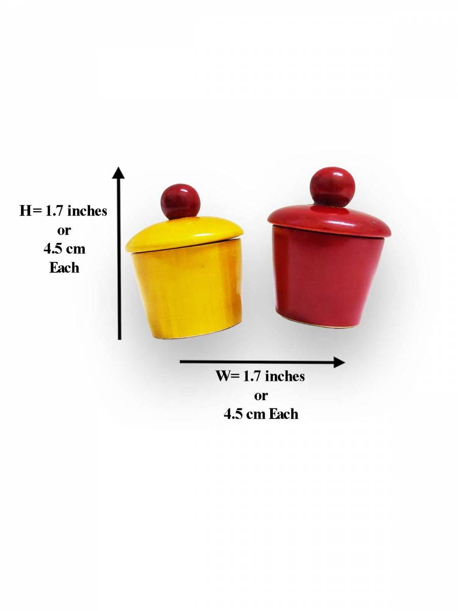 Festive - Haldi Kumkum Box Set - Small - 1.7 inch Festive - Haldi Kumkum Box Set - Small - 1.7 inch