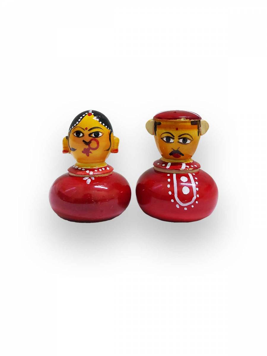 Festive - Haldi Kumkum Box Set - Raja Rani - Small - 2.3 inch
 Festive - Haldi Kumkum Box Set - Raja Rani - Small - 2.3 inch