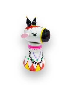 Festive - Wooden Nandi Kumkum Box - 4 inch
 Festive - Wooden Nandi Kumkum Box - 4 inch