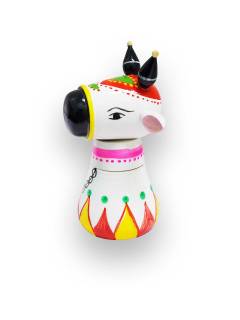 Festive - Wooden Nandi Kumkum Box - 4 inch
 Festive - Wooden Nandi Kumkum Box - 4 inch