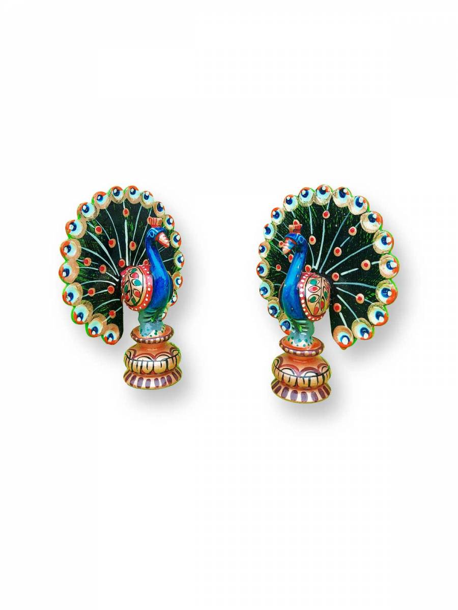 Wooden Peacock - Set of 2 Wooden Peacock - Set of 2