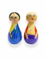 Pair Doll - Pujari - 4.5 inch - Purple
