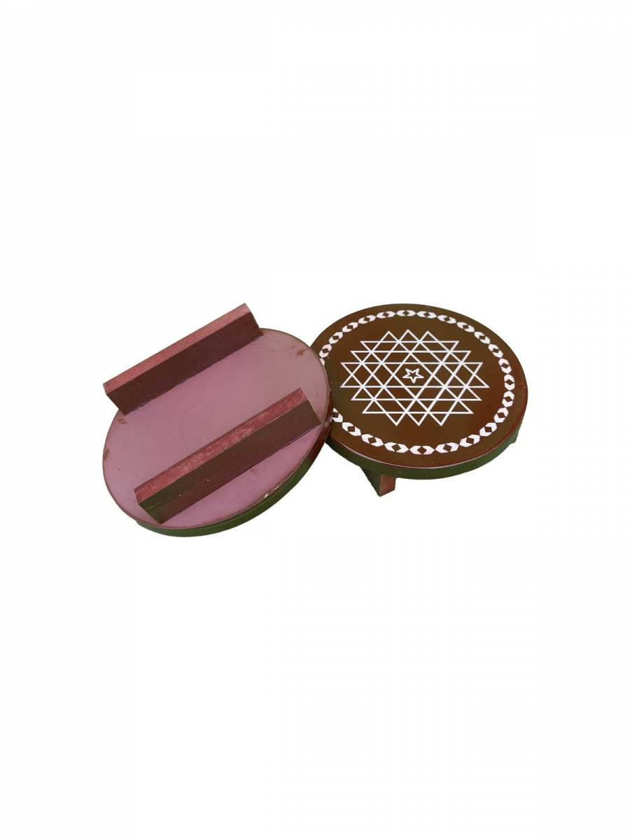 Festive - Wooden Rangoli Puja Peetam - Round - Assorted - Set of 2 - 6 inch Festive - Wooden Rangoli Puja Peetam - Round - Assorted - Set of 2 - 6 inch