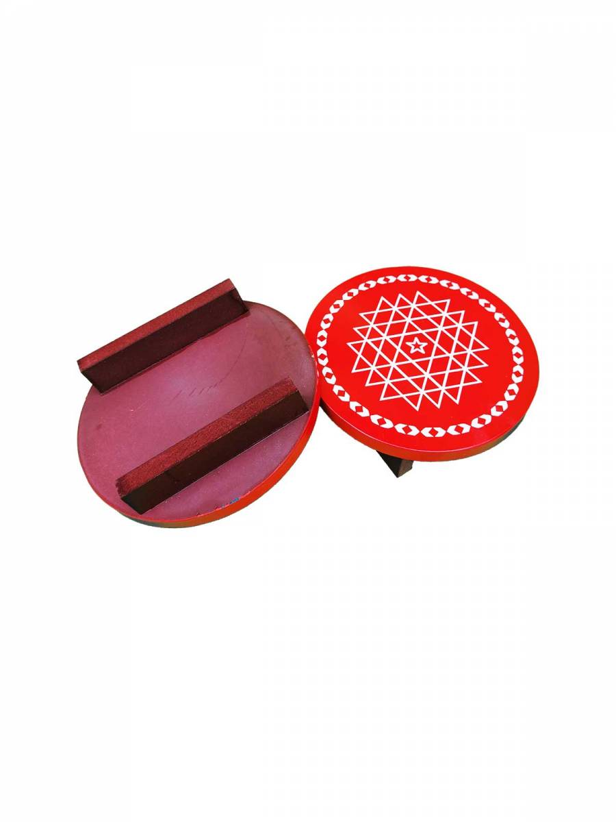 Festive - Wooden Rangoli Puja Peetam - Round - Assorted - Set of 2 - 6 inch Festive - Wooden Rangoli Puja Peetam - Round - Assorted - Set of 2 - 6 inch