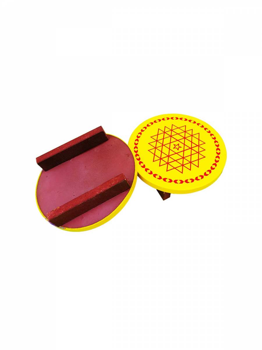 Festive - Wooden Rangoli Puja Peetam - Round - Assorted - Set of 2 - 6 inch Festive - Wooden Rangoli Puja Peetam - Round - Assorted - Set of 2 - 6 inch