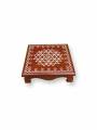 Festive - Wooden Rangoli Puja Peetam - 8 inch - Brown Festive - Wooden Rangoli Puja Peetam - 8 inch - Brown