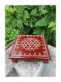 Festive - Wooden Rangoli Puja Peetam - 8 inch - Brown Festive - Wooden Rangoli Puja Peetam - 8 inch - Brown