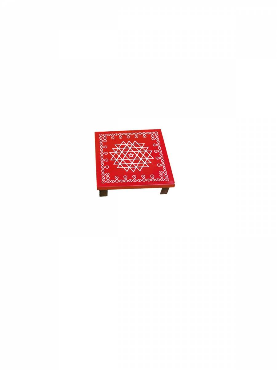 Festive - Wooden Rangoli Puja Peetam - Single - Assorted - 4 inch Festive - Wooden Rangoli Puja Peetam - Single - Assorted - 4 inch