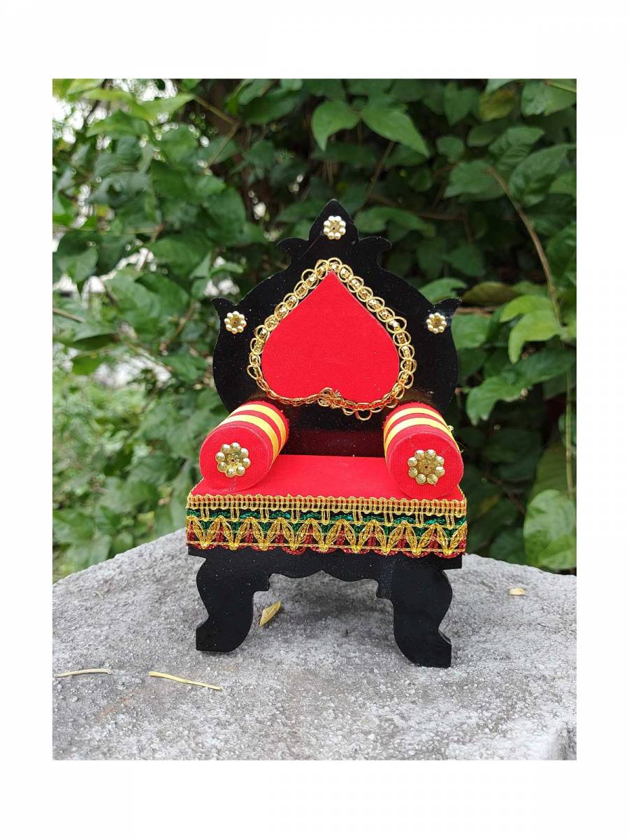 Miniature - Simhasana - Decorative Showpiece - 7.5" Miniature - Simhasana - Decorative Showpiece - 7.5"