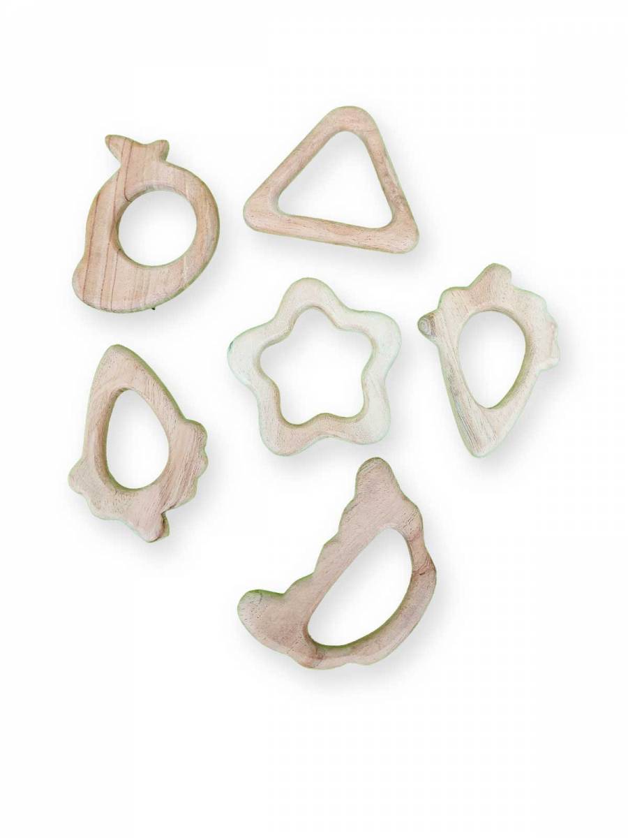 Wooden Neem Teether - Set of 6 Wooden Neem Teether - Set of 6