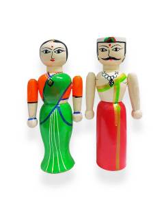 Pair Doll - Traditional - 6.5inch - Red Green
 Pair Doll - Traditional - 6.5inch - Red Green