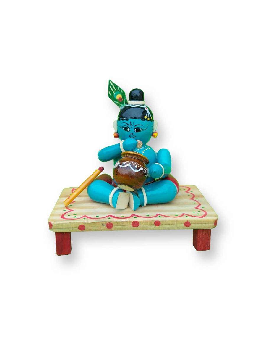 Wooden Krishna - Etikoppaka Dolls