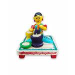 Wooden Village Lady Grinding Grains - Etikoppaka Dolls