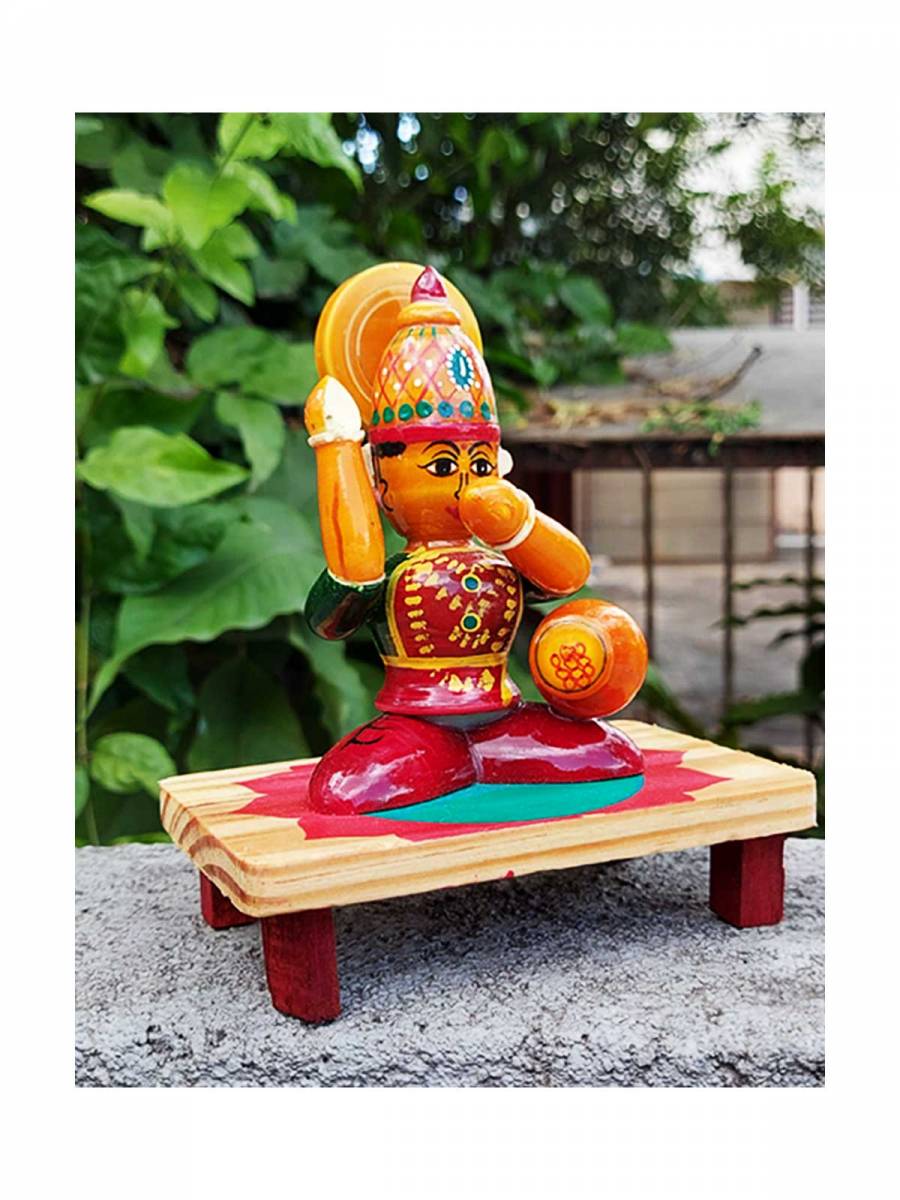 Wooden Lakshmi Devi - Etikoppaka Dolls Wooden Lakshmi Devi - Etikoppaka Dolls