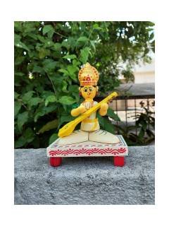 Wooden Saraswati Devi - Etikoppaka Dolls
 Wooden Saraswati Devi - Etikoppaka Dolls