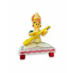 Wooden Saraswati Devi - Etikoppaka Dolls
