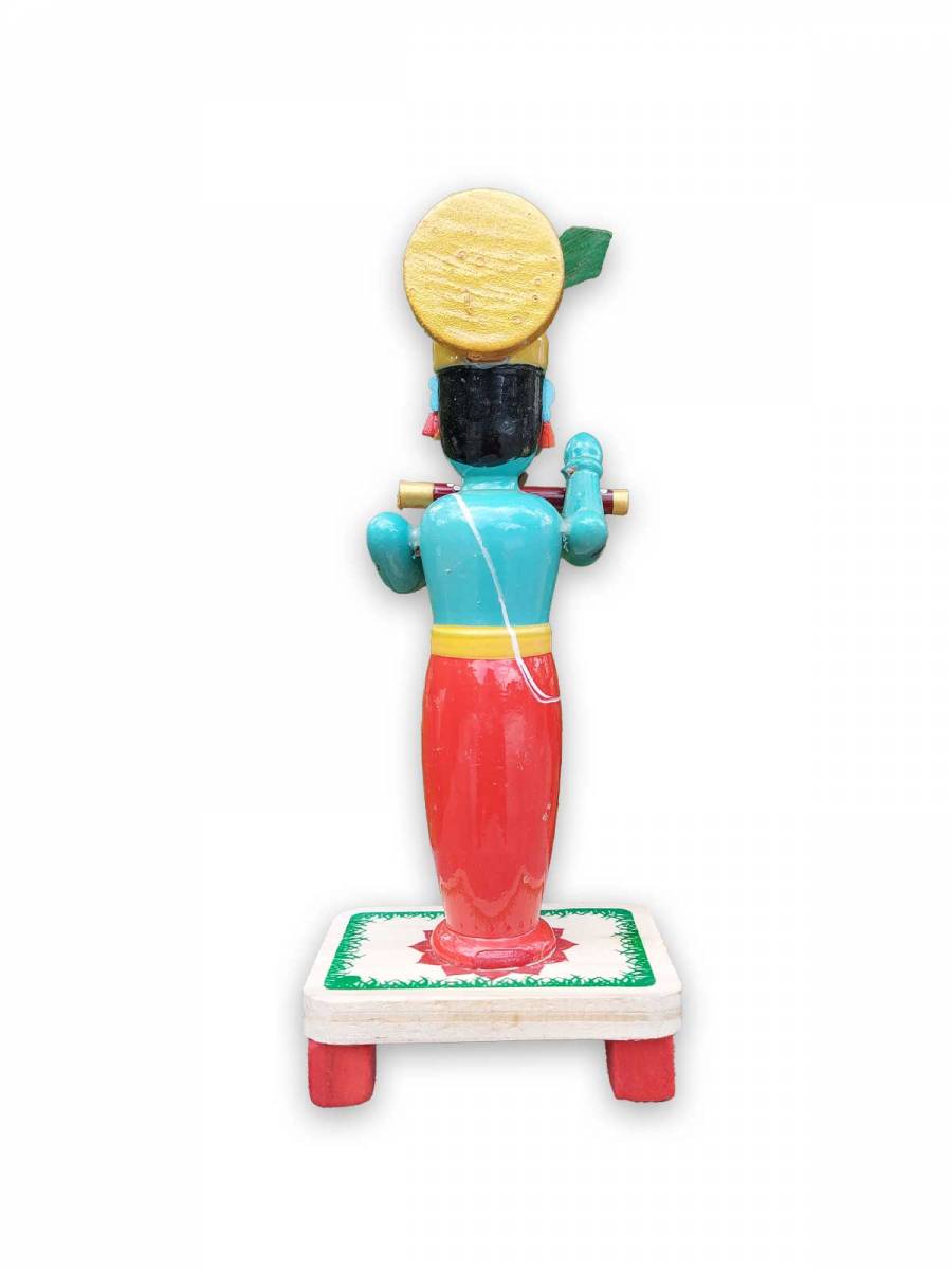 Wooden Standing Krishna - Etikoppaka Dolls
