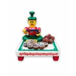 Wooden Village Man Selling Coconut - Etikoppaka Dolls
