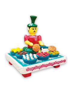 Wooden Village Man Selling Sweets - Etikoppaka Dolls
