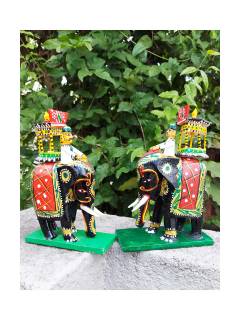 Wooden Ambari Big - Pair - Kondapalli Dolls
