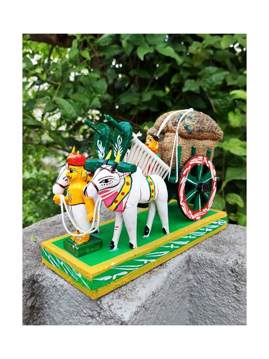 Wooden Bullock Cart - Kondapalli Dolls
Wooden Bullock Cart - Kondapalli Dolls