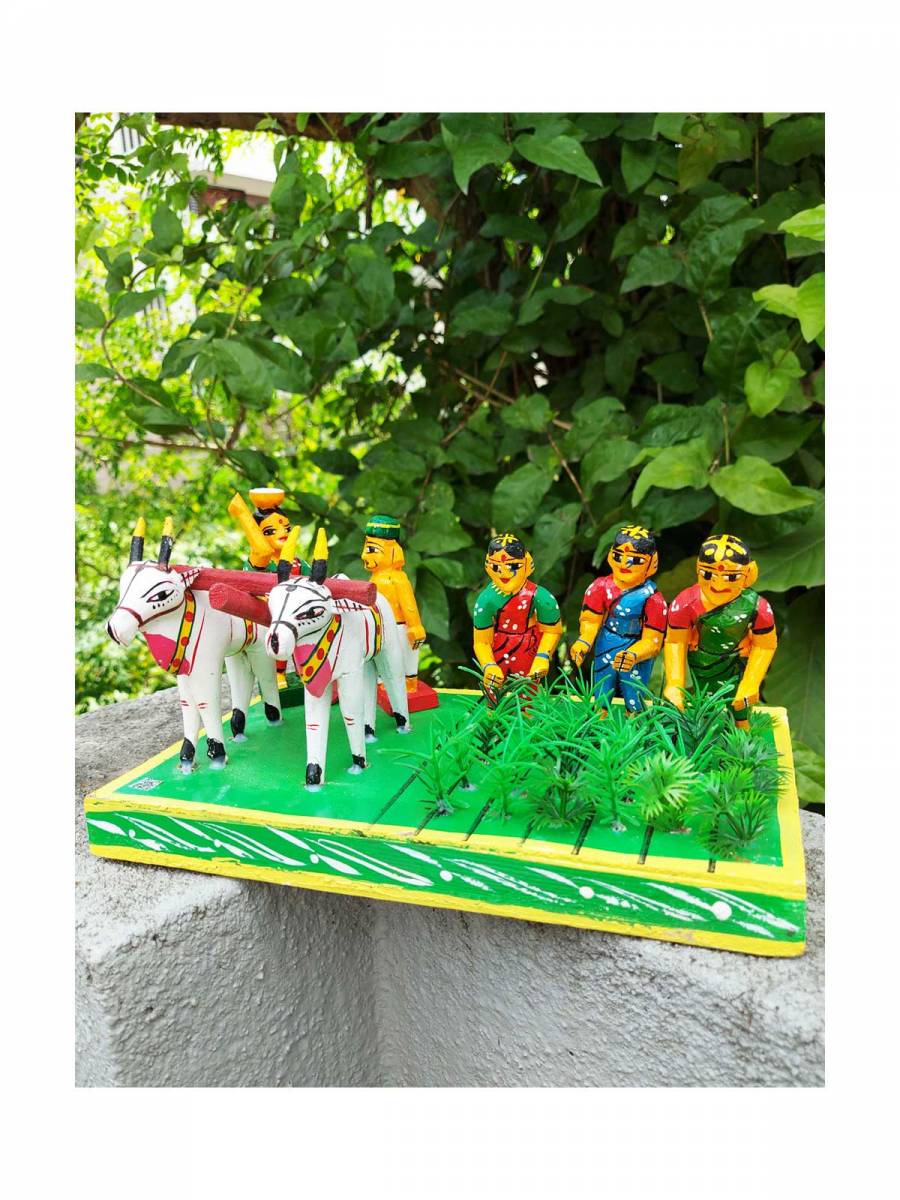 Wooden Farm Work Set - Kondapalli Dolls
Wooden Farm Work Set - Kondapalli Dolls