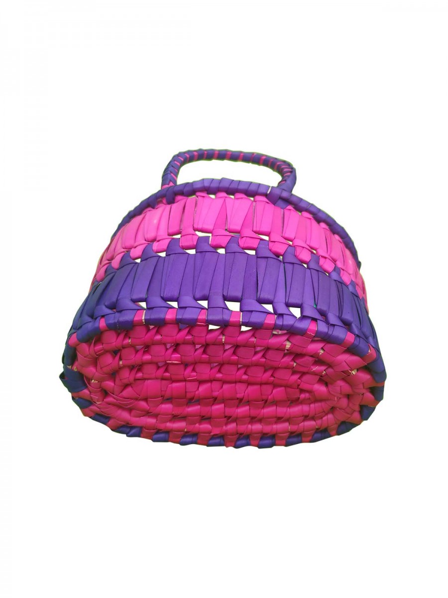 Chettinad Kottan - Small Basket, Pink-Purple - Geographical Indexed (pack of 2) Chettinad Kottan - Small Basket, Pink-Purple - Geographical Indexed (pack of 2)