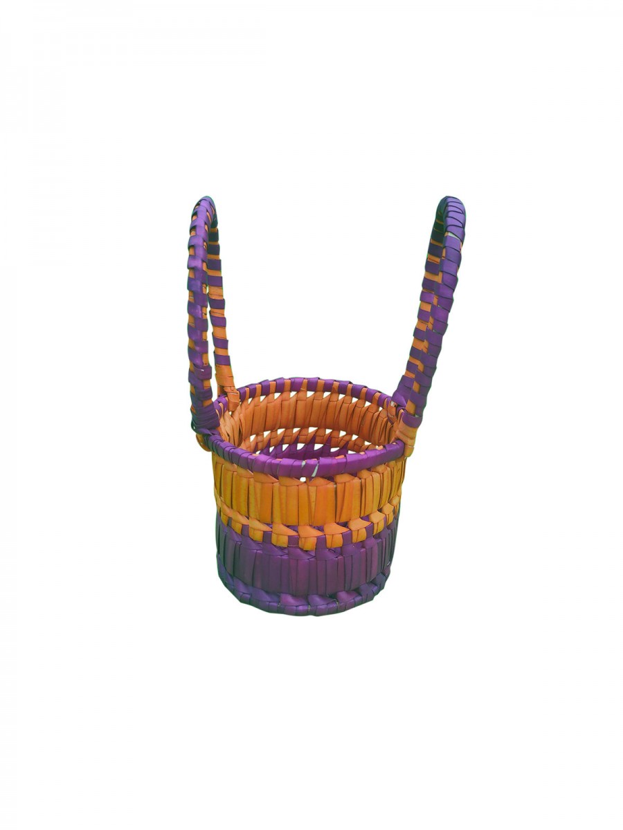 Chettinad Kottan - Small Basket, Purple-Orange - Geographical Indexed (pack of 2) Chettinad Kottan - Small Basket, Purple-Orange - Geographical Indexed (pack of 2)