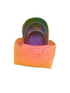 Organizers - Chettinad Kottan - Box In Box , Orange-Blue-Brown - Geographical Indexed Organizers - Chettinad Kottan - Box In Box , Orange-Blue-Brown - Geographical Indexed