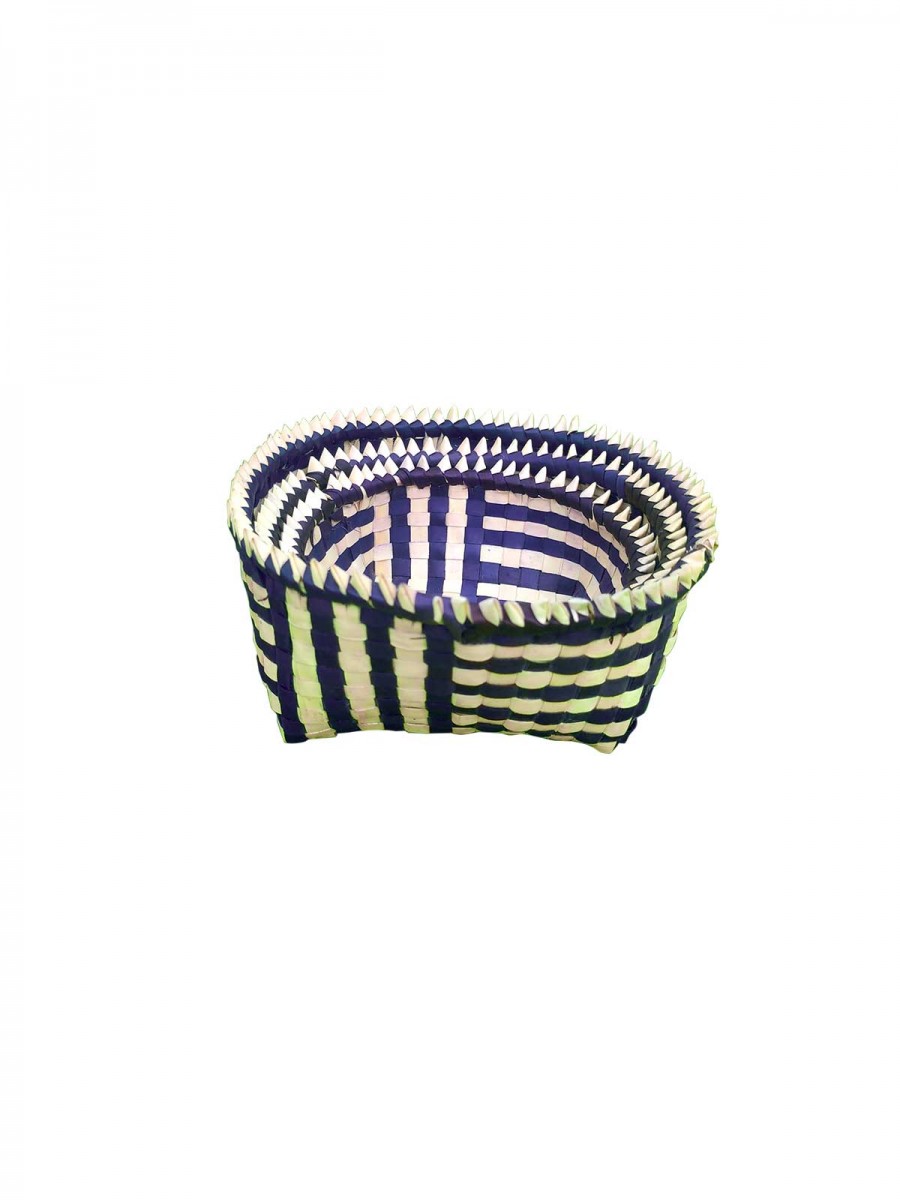 Organizers - Chettinad Kottan - Stacked Spike Kottan, Navy Blue - Geographical Indexed Organizers - Chettinad Kottan - Stacked Spike Kottan, Navy Blue - Geographical Indexed