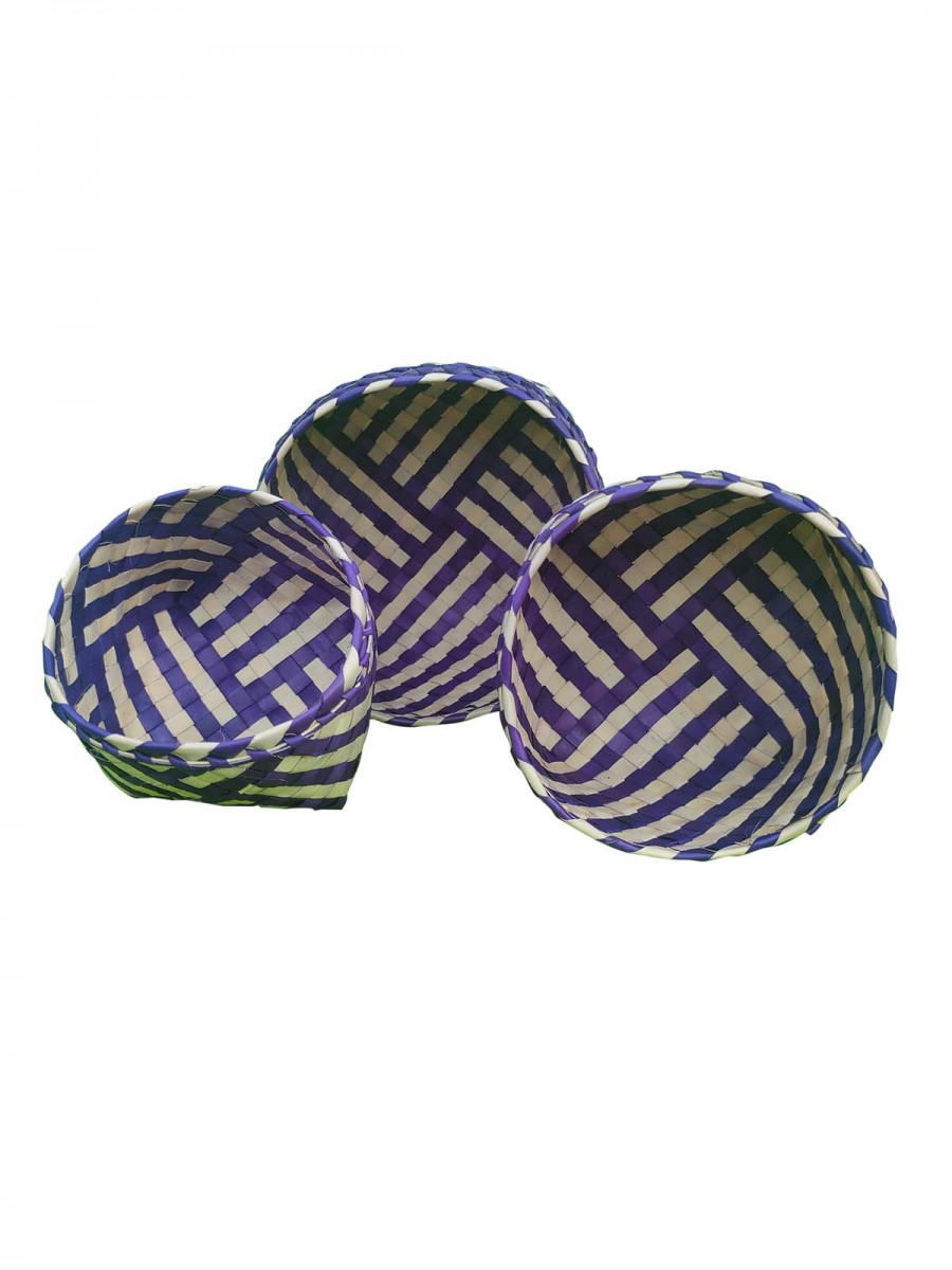 Organizers - Chettinad Kottan - Stacked Bowl, Dark Blue - Geographical Indexed Organizers - Chettinad Kottan - Stacked Bowl, Dark Blue - Geographical Indexed