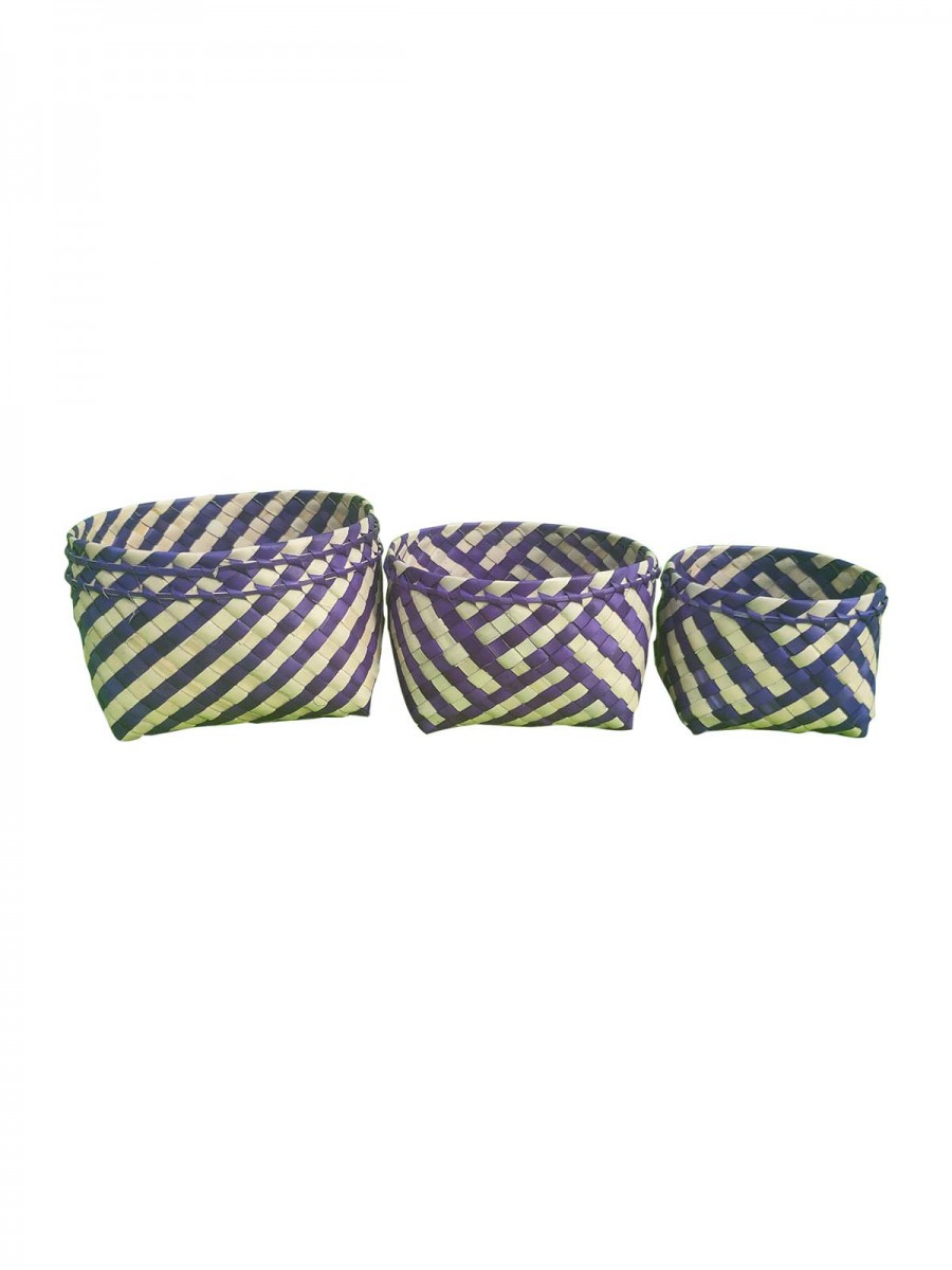 Organizers - Chettinad Kottan - Stacked Bowl, Dark Blue - Geographical Indexed Organizers - Chettinad Kottan - Stacked Bowl, Dark Blue - Geographical Indexed
