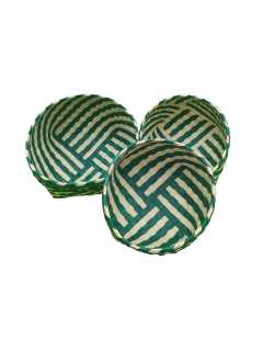 Organizers - Chettinad Kottan - Stacked Bowl, Dark Green - Geographical Indexed Organizers - Chettinad Kottan - Stacked Bowl, Dark Green - Geographical Indexed