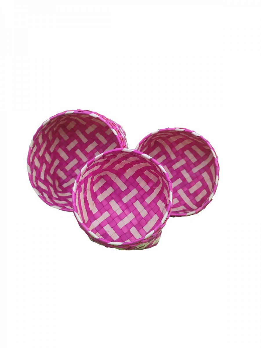 Organizers - Chettinad Kottan - Stacked Bowl, Pink - Geographical Indexed Organizers - Chettinad Kottan - Stacked Bowl, Pink - Geographical Indexed