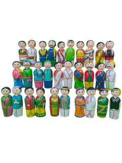 Regional Couple Dolls - States & UTs - set of 15 - (set 1) Regional Couple Dolls - States & UTs - set of 15 - (set 1)